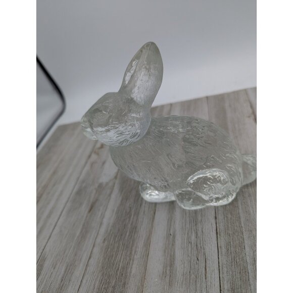 Crystal Bunny Paperweight 5 1/4" Lead Glass Rabbit Figurine Gift Decor - Picture 2 of 9